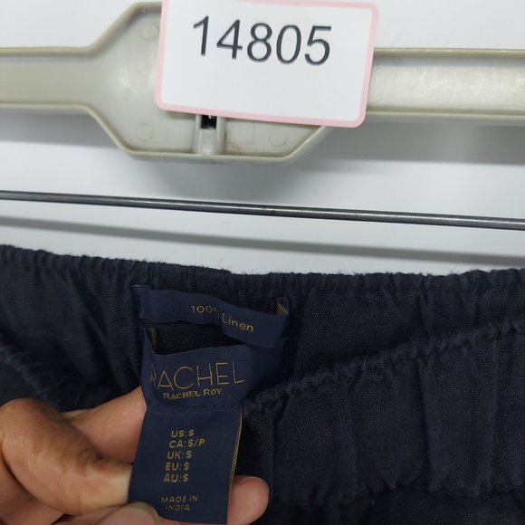 Rachel Roy 100%‎ linen pants black size small - Picture 3 of 8